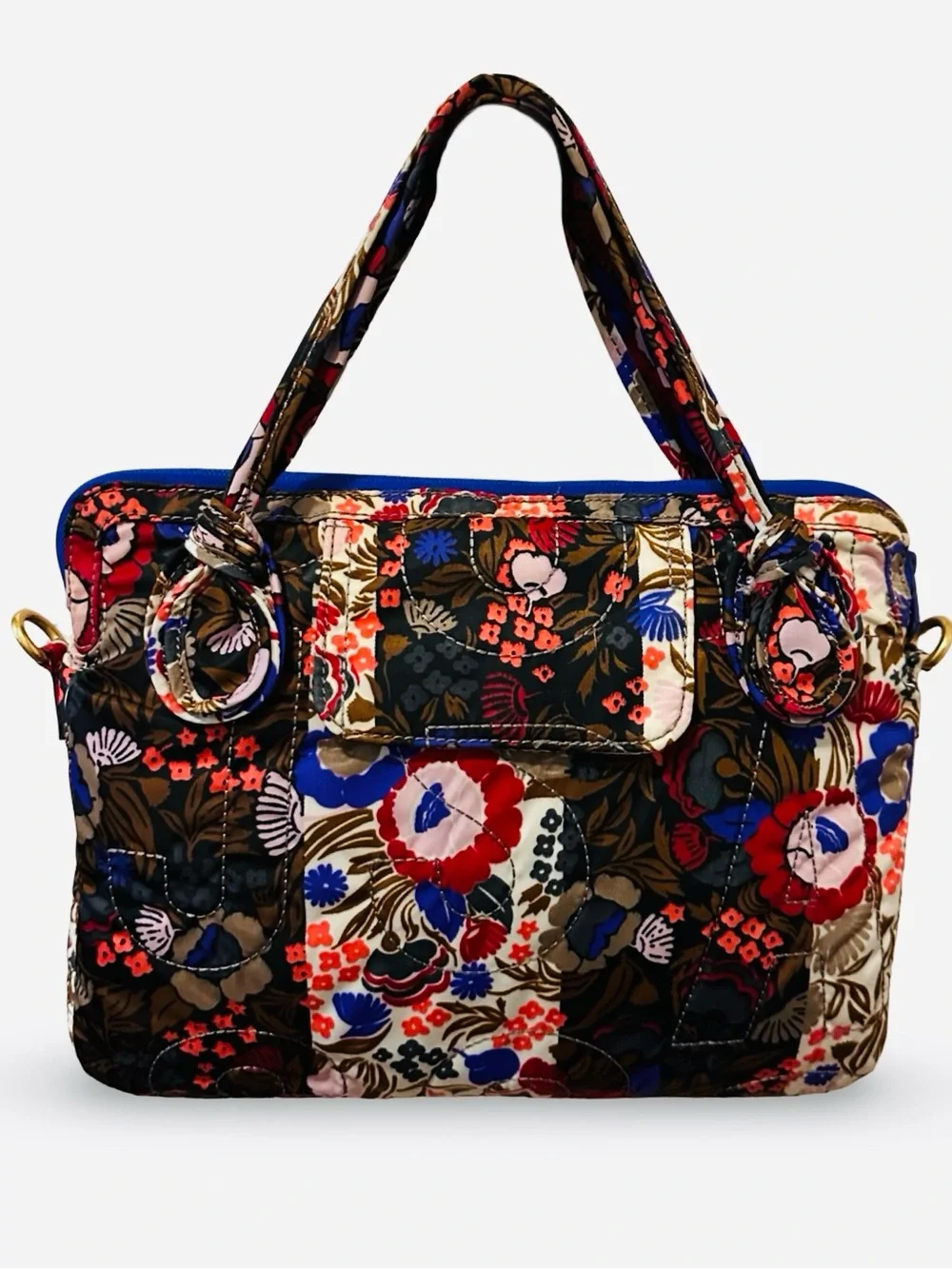 Marc by Marc Jacobs Floral Quilted Tote in Red, Blue, Black and Cream